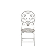 Chaise jardin pliable Ravi en métal gris - Fer forgé - Style provincial - L42 x H93 x P52 cm_1