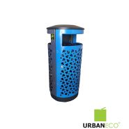 Poubelle publique tri sélectif double flux - acier galvanisé renforcé - 2x40L ou 80L - coloris personnalisables_2