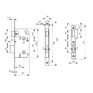 Serrure encastrable pour porte d'intérieur Monomax NF - Têtère acier laiton - Garantie 10 ans_1