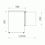 Sladette 230 l 1 porte 2 tiroirs gn 1/1 int/ext inox  série star AFI_1