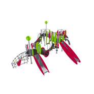 Structure multi-activités métallique Etnik Les Maldives - LD1EK0280 - Ludoparc - 4 tours - 2 à 8 ans - inox_1