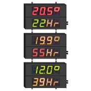 Afficheur de température et humidité - chiffres de 10 cm - luminosité intérieure - LED tri-couleurs - IP55_1