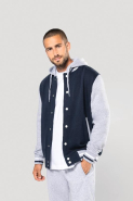 Blouson Teddy à capuche unisexe - Réf : K4003 - Molleton gratté 3 fils - Kariban_1