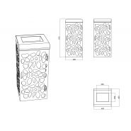 La corbeille CLAPS - Poubelle publique - The Italian Lab - L 400 x P 400 x H 870 mm - Capacité 100 L_1