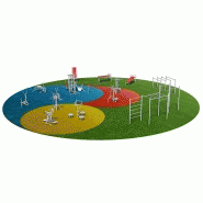 Parcours de santé fitness gamme Peps - PEPS01 - Dimensions 20000x20000mm_1