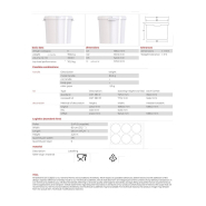 Seau plastique alimentaire 32,9 litres - 2 poignées latérales - avec couvercle_1