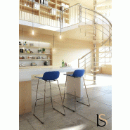 Tabouret haut assis-debout Nut - Mobel Linea. - Gris_1