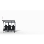 Abri de touche VIP - Hauteur 2m - Pour 3 à 10 joueurs - Structure aluminium et polycarbonate_1