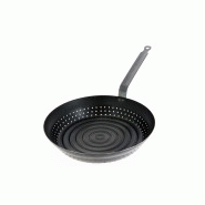 Poêle à marrons - De Buyer Industries - Tôle d'acier bleuie, compatible tous feux, gaz et induction_1