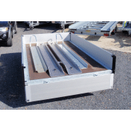 Remorque plateau 2 motos Humbaur 1420 - structure modulaire acier galvanisé - PTAC 1300 kg_1