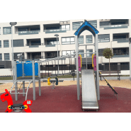 Structure de jeu Artic Plus 2 JPVAP02 - métal, panneaux ECOPLAY et filets anti-vandalisme_1