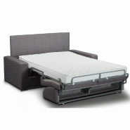Canapé convertible BELLE EPOQUE - CanapExpress 4 places - Matelas mémoire 22 cm - Lit 160x197 cm - Gris anthracite_1