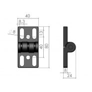 Charnière métal pour profilé aluminium rainure 8 mm_1