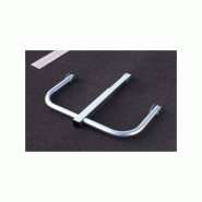 Barrière rabattable de parking ECO - Mottez - acier galvanisé Ø50 mm - verrouillage automatique - garantie 2 ans_1