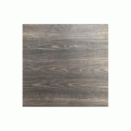Infinity table de bistrot avec piètement blanc + plateau HPL Riverwashed Wood 70x70 cm_1