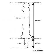 Potelets fixes - fixer - hauteur 700 mm_1