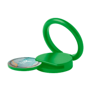 Support pour téléphone portable - plastique rond auto-adhésif avec jeton chariot - couleur vert - poids 4g_1