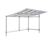 Abri Cyclo Eco - Aluminium Anodisé - Toiture Polycarbonate Alvéolaire 10 mm - 2150mm x 2453mm x 1976mm_1