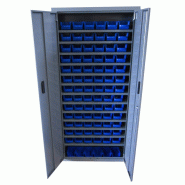 Armoire à bacs avec portes - Bleu / 84 x 1L_1