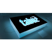 Caisson lumineux mixte - Aluminium Dibond et contour Plexiglas - Enseigne haut de gamme_1