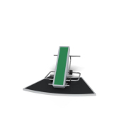 Équipement de fitness extérieur - T-bar 8065150 - Sportpoint Hags - Vert, à fixer sur dalle ou plot béton_1