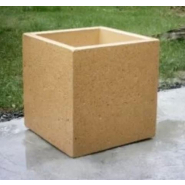 Jardinière Carrée Menes en béton armé - Autostable - Option antigraffiti - Paire de pieds en option_1