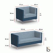 Canapé et fauteuil Push « confort » - Mobel Linea - 1 place, Jaune_1