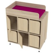 Meuble de déshabillage 6 casiers avec portes