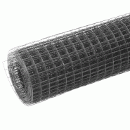 Vidaxl grillage acier avec revêtement en pvc 25x1,5 m gris 143656_1