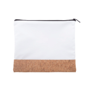 Trousse de toilette zippée en polyester et liège naturel - Impression personnalisée - Minimum 50 pièces_1