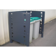 Abris conteneurs à toit arrondi - Série CC avec portillon 2 vantaux en option_1