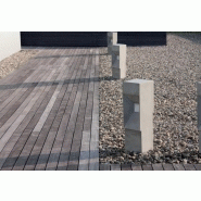 Borne lumineuse d'éclairage public en béton - Block 5-20W - Diffuseur verre trempé - IP65 IK06_1