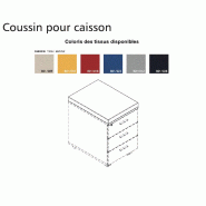 Caisson mobile 3 tiroirs avec coussin - Officity - 3 tiroirs, Gris, Beige_2
