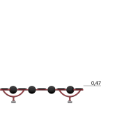 Parcours d'équilibre pour enfants - réf 8056697 - HAGS - Rouge avec fondation à enterrer_1