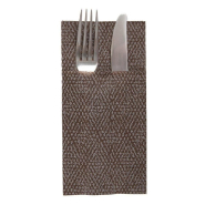 Serviette kangourou 'Keiko' 55 G/M2 40x40cm chocolat Airlaid - par 700_1