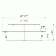 Table pique-nique ROME plateau PEHD_1