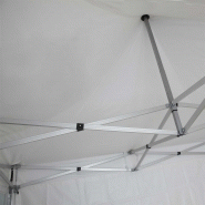 Tente pliante professionnelle 3x3m - Aluminium 50mm - Bâche 520g/m² - Norme M2 - Blanche_1