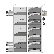 Armoire de sécurité combinée K-PHOENIX Vol.2-90 modèle K90.196.120.MF.FWAC - 30334-001-34256 - stockage inflammable et corrosif_1