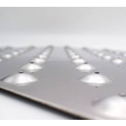 Bande d’éveil à la vigilance en inox - Direct Signalétique - 412 x 600 mm - Fixation par vissage - Intérieur / extérieur_1