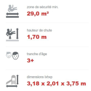 Structure jeux multi tours en acier inoxydable et PEHD pour aire de jeux - Conforme EN1176 - Référence BT11337_1