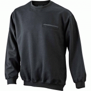 Sweat-shirt de travail pour homme - poche poitrine - disponible du S au 3XL - intérieur molletonné - modèle JN924_1