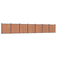 Vidaxl panneau de clôture marron 1218x186 cm wpc 3282804_1