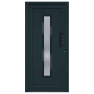 Vidaxl porte d'entrée anthracite 98x200 cm pvc 3157090_1