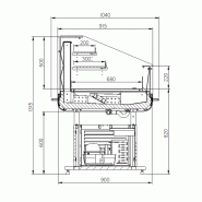 Îlot réfrigéré 2 niveaux IMPULSE 2 - bac froid positif ventilé en acier inoxydable avec vitres panoramiques plexi_1