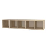 Banc vague 5 cases - Réf: v.Bv5 - Avec casiers à chaussures pour 5 enfants - Dimensions 1014 x 550 x 306 mm