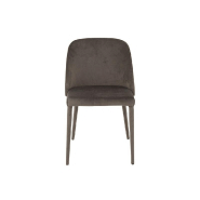 Chaise de réunion CHEZA gris - tissu aspect velours - structure métallique - dimensions L58 x H80 x P51 cm_1