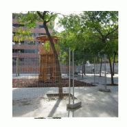 Lot de 50 clôtures de chantier mobiles - 4 tubes - 3,5m x 1,9m - TM4_1