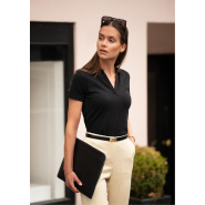 Polo extensible de luxe - Harvard V-Neck Femme - Blanc - Nimbus_1