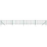 Vidaxl clôture en treillis métallique et piquet d'ancrage vert 0,8x10m 154128_1