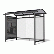Abri bus séduction / structure en aluminium / bardage en verre sécurit / avec banquette / 350 x 155 cm_1